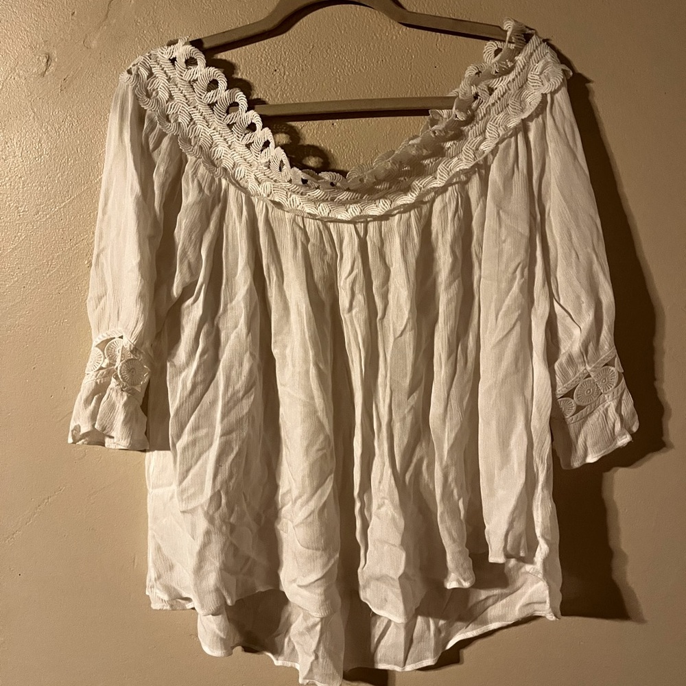 White off the shoulder blouse
